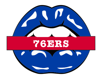 Philadelphia 76ers Lips Logo vinyl decal